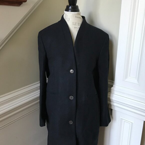 NWT JCrew Palais Top Coat Jacket Womens 8 Black Italian Melton Wool BU452 NEW - Picture 4 of 10